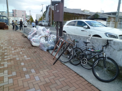 20171111運河清掃 ゴミ